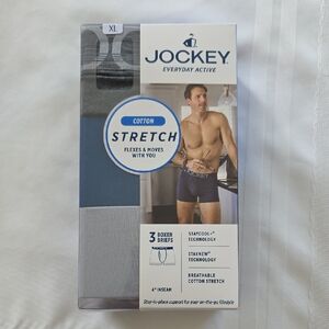 Jockey Men's Cotton Stretch Boxer Briefs 3 Pack New Size XL